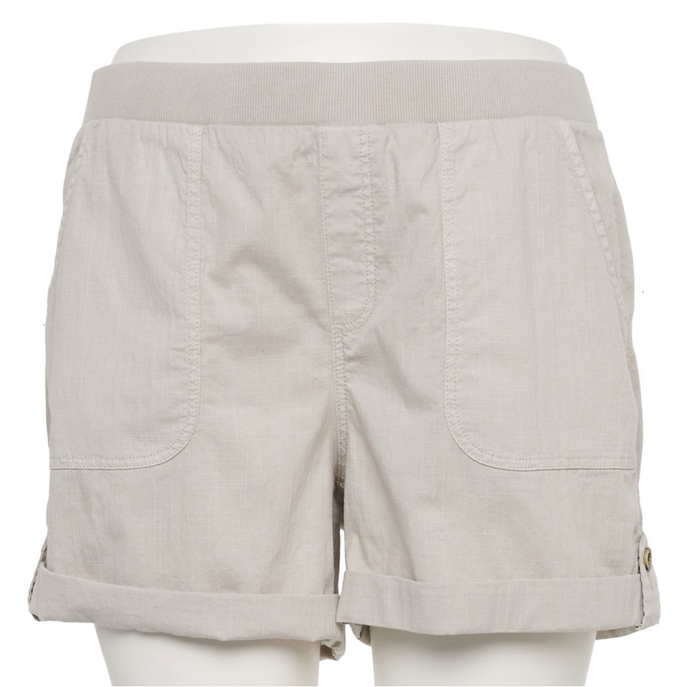 NWT Sonoma Easy Pull-On Utility Shorts Tan Plus Size 5X